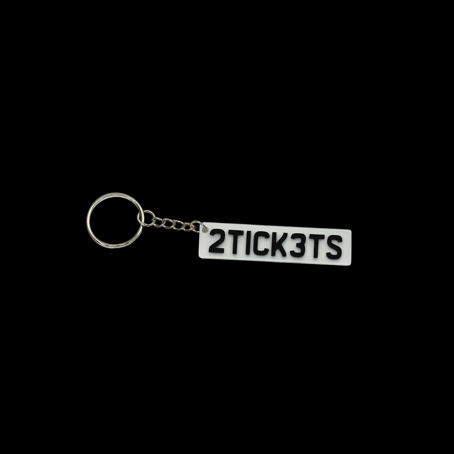 “2TICK3TS” Slogan Keychain