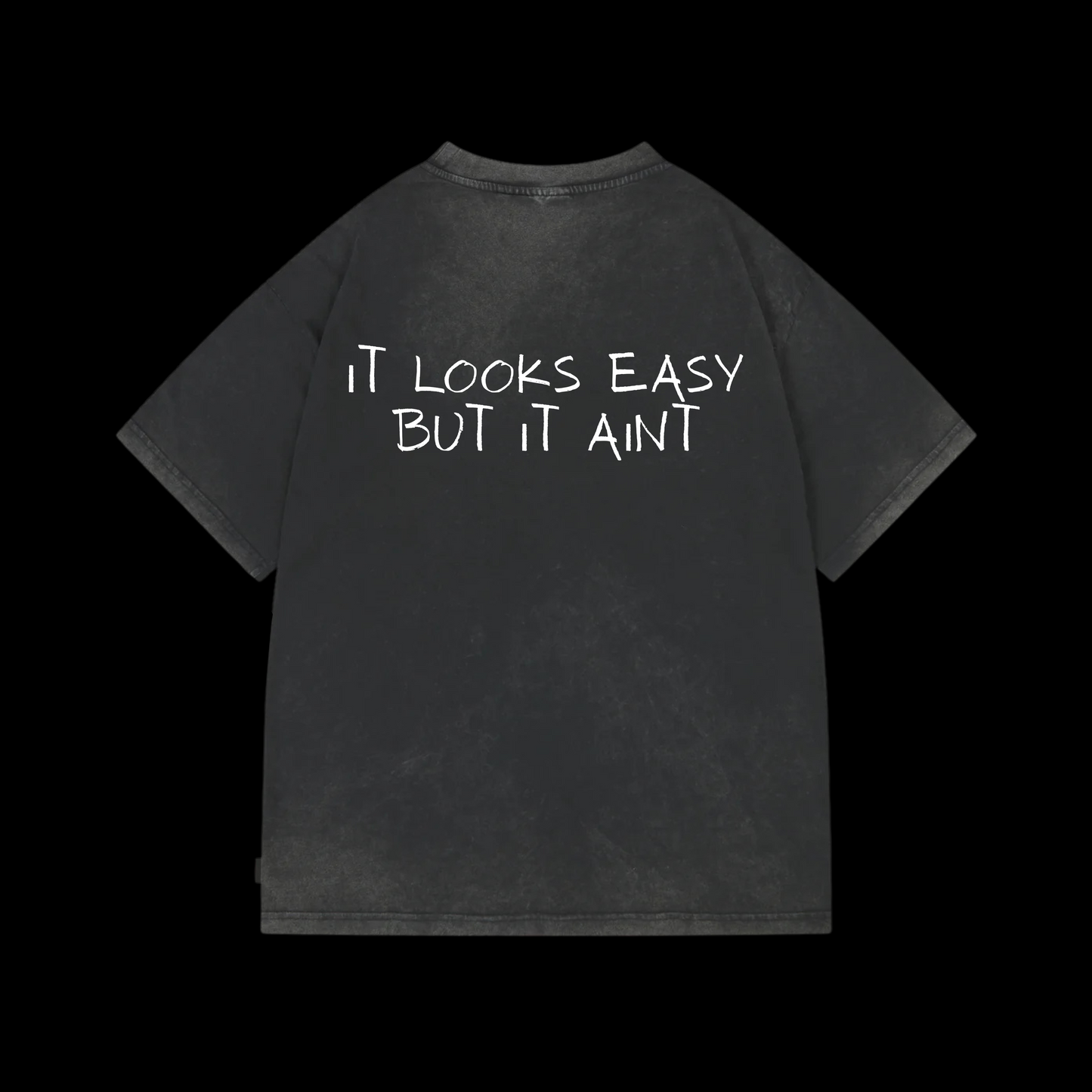 “Looks Easy” Slogan Graphic T-Shirt